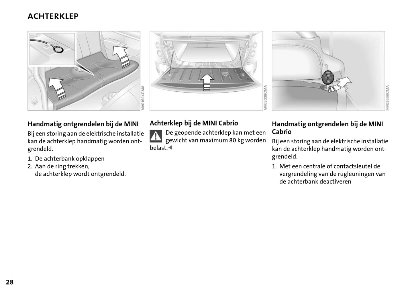 2004-2009 Mini Cabrio Gebruikershandleiding | Nederlands