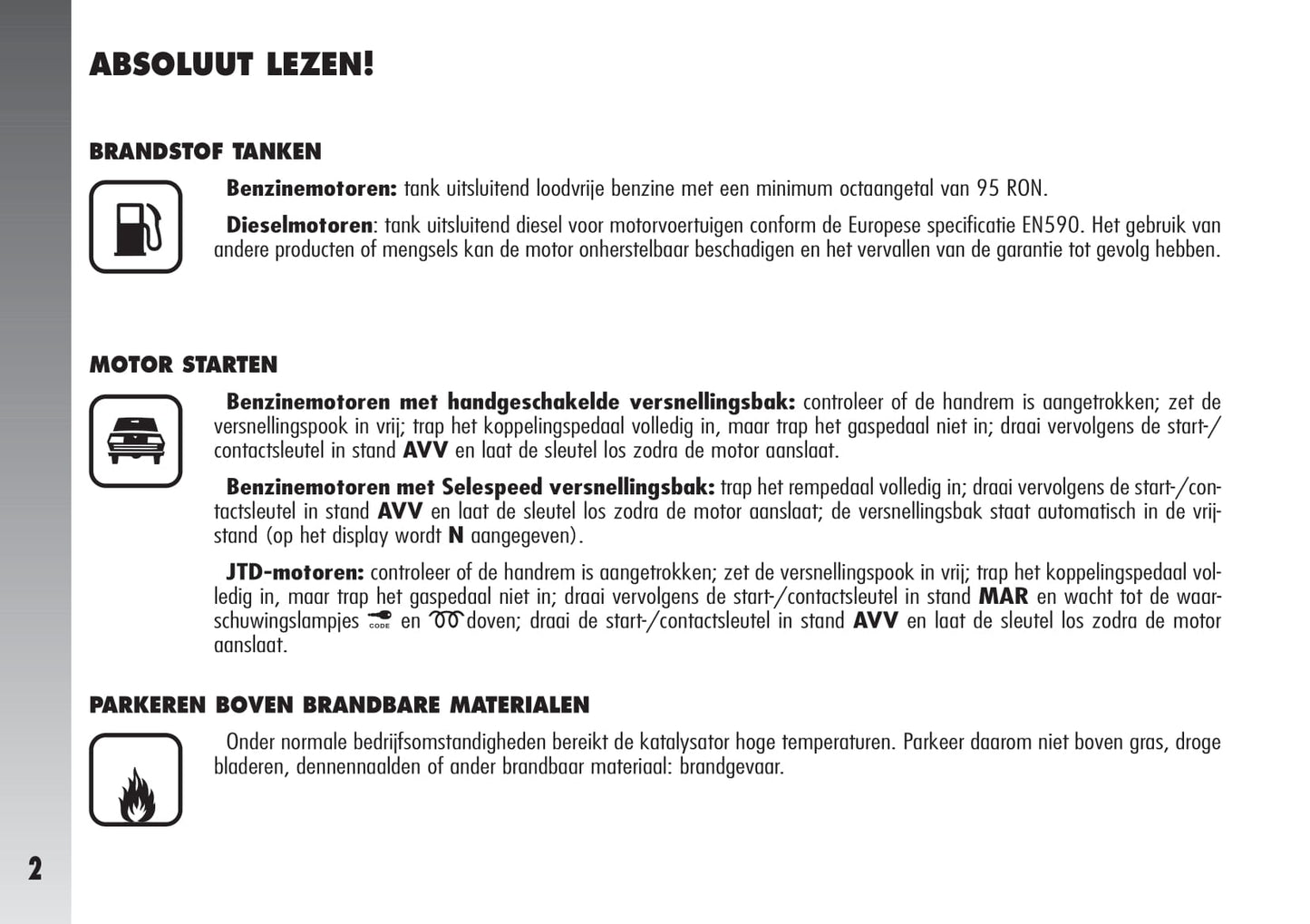 2000-2010 Alfa Romeo 147 Owner's Manual | Dutch