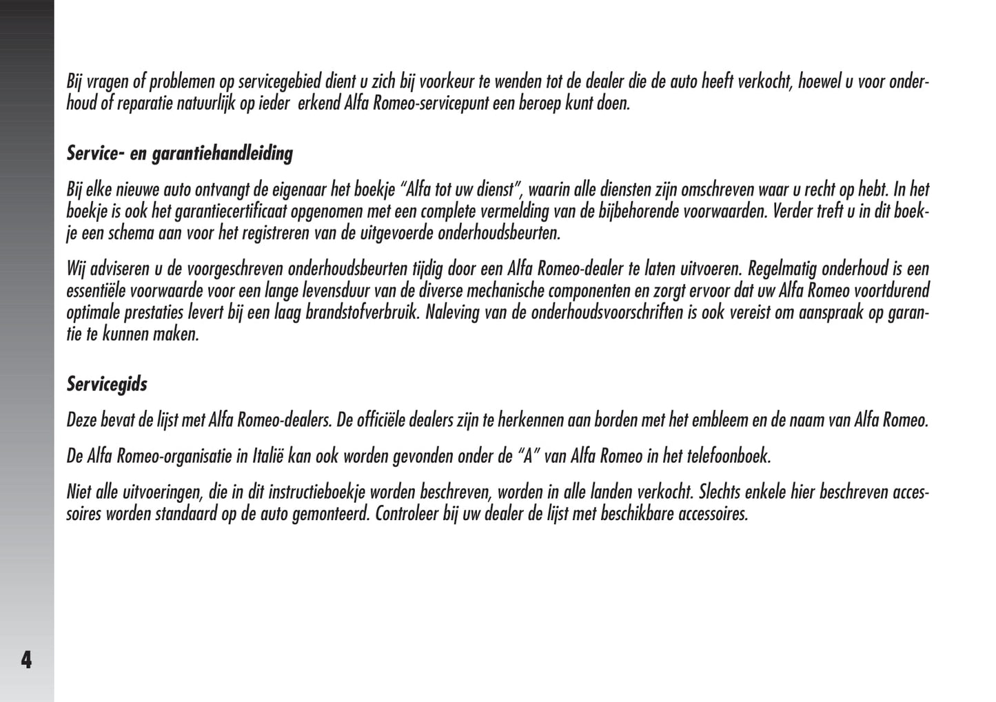2000-2010 Alfa Romeo 147 Owner's Manual | Dutch