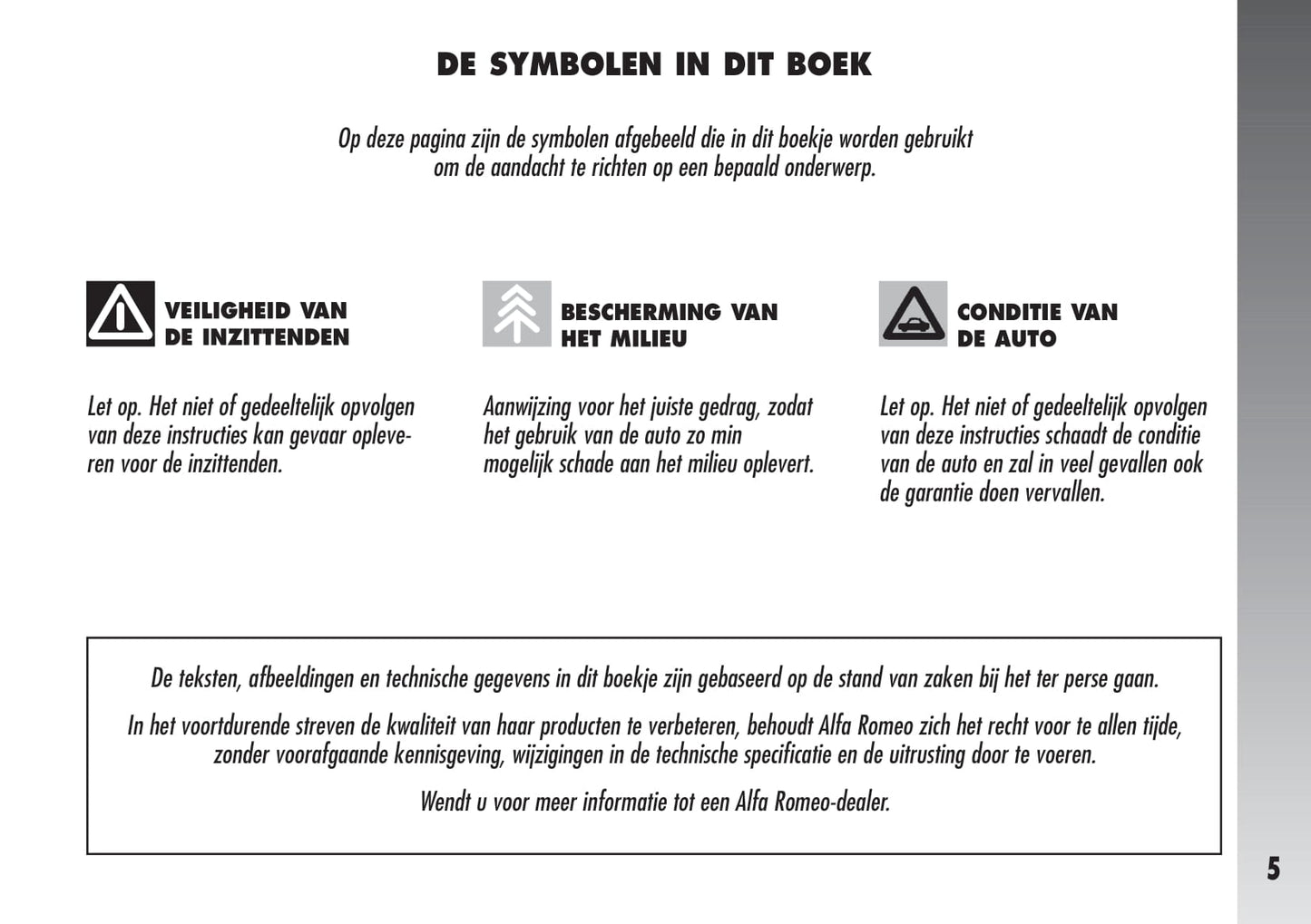 2000-2010 Alfa Romeo 147 Owner's Manual | Dutch