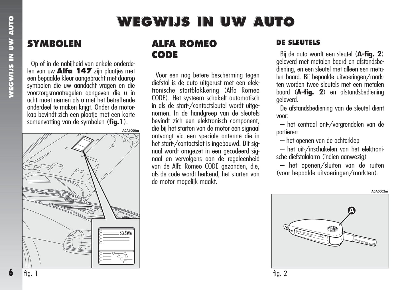 2000-2010 Alfa Romeo 147 Owner's Manual | Dutch