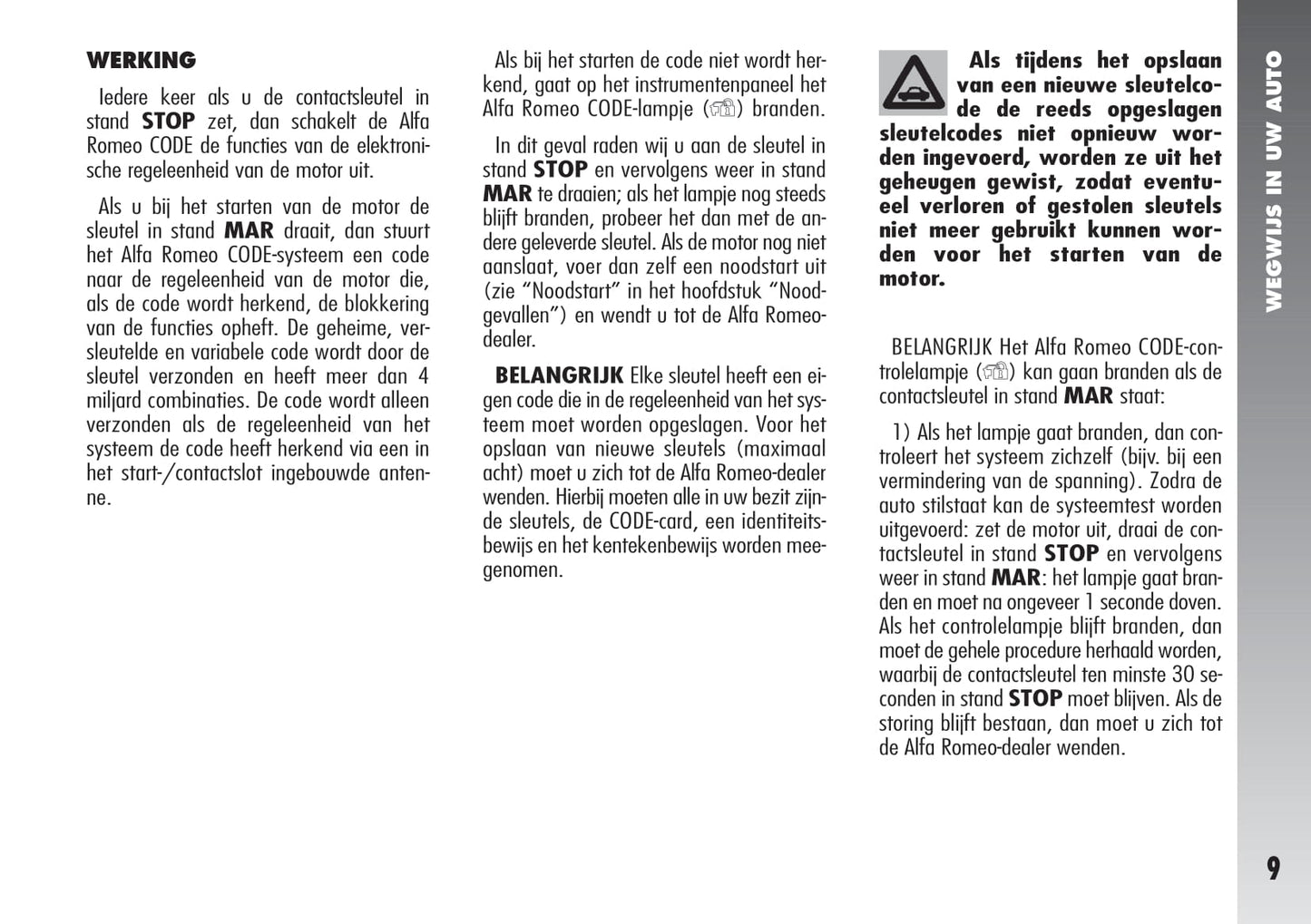 2000-2010 Alfa Romeo 147 Owner's Manual | Dutch