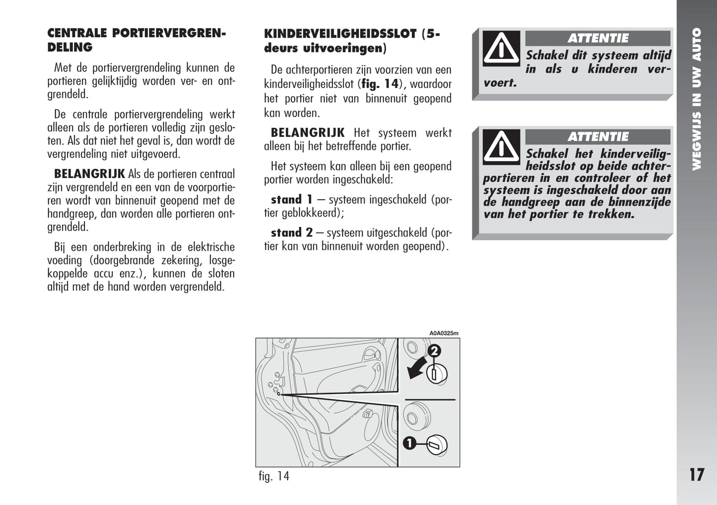 2000-2010 Alfa Romeo 147 Owner's Manual | Dutch