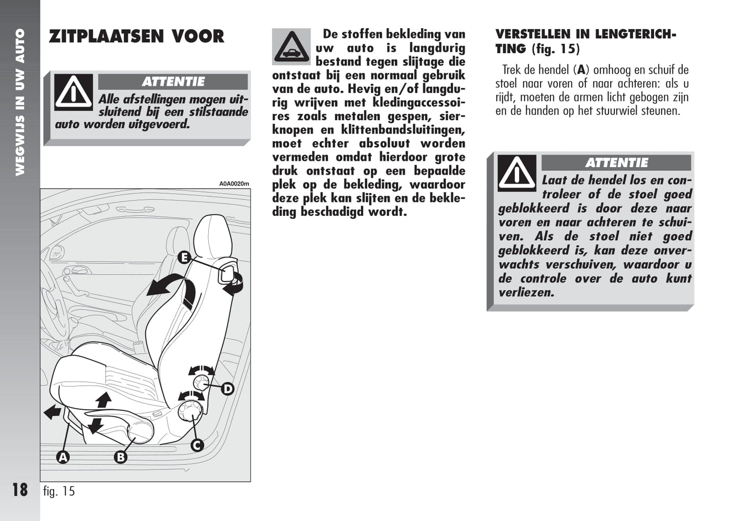 2000-2010 Alfa Romeo 147 Owner's Manual | Dutch