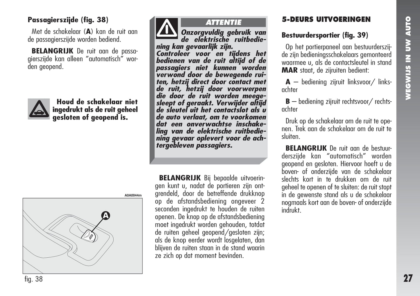 2000-2010 Alfa Romeo 147 Owner's Manual | Dutch