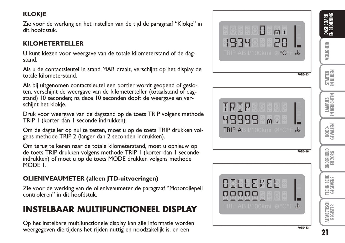 2004-2005 Fiat Multipla Bedienungsanleitung | Niederländisch