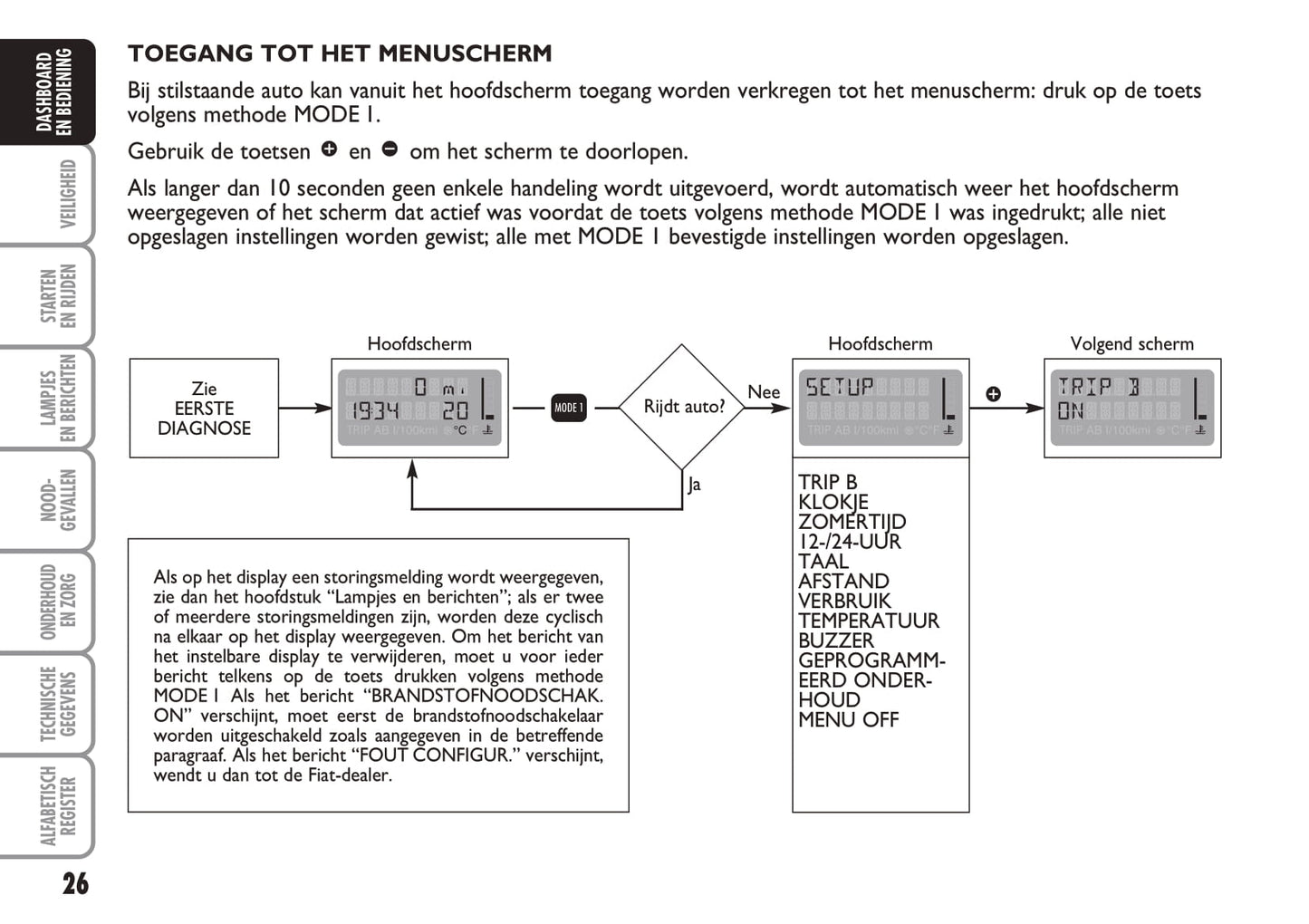 2004-2005 Fiat Multipla Bedienungsanleitung | Niederländisch