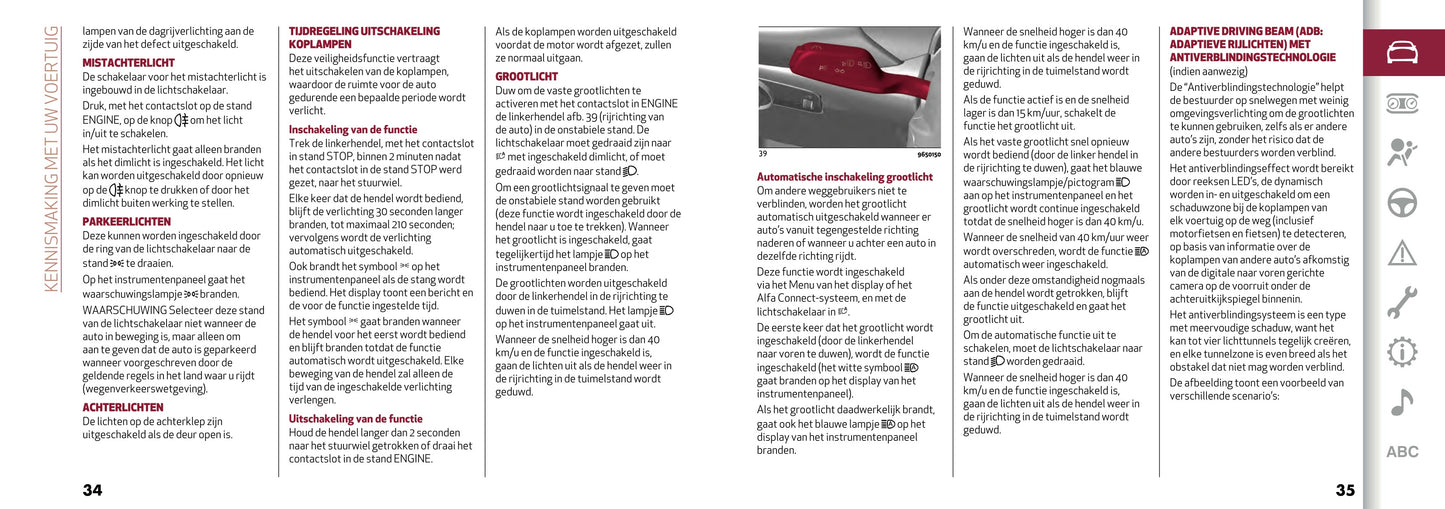 2022-2023 Alfa Romeo Tonale Gebruikershandleiding | Nederlands