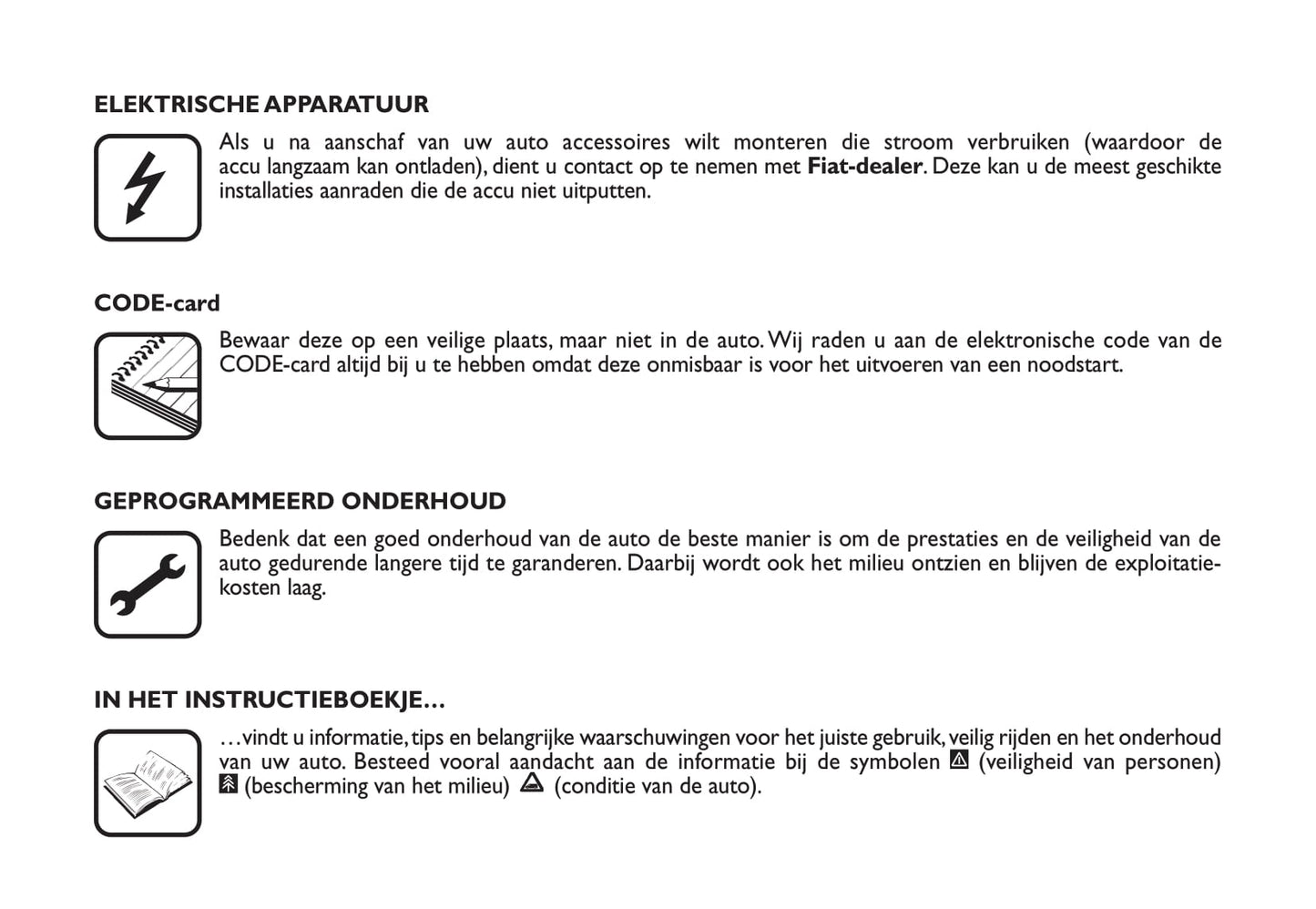 2000-2001 Fiat Ducato Owner's Manual | Dutch