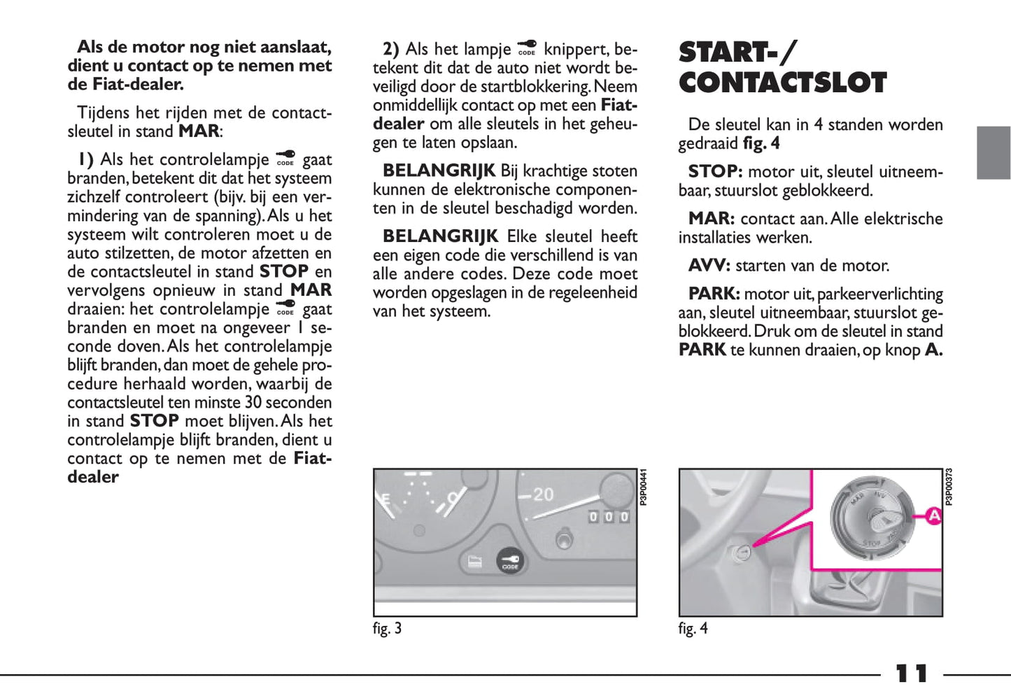 2000-2001 Fiat Ducato Owner's Manual | Dutch