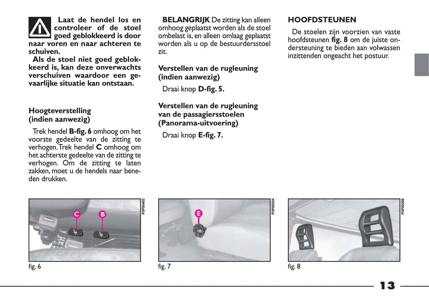 2000-2001 Fiat Ducato Owner's Manual | Dutch