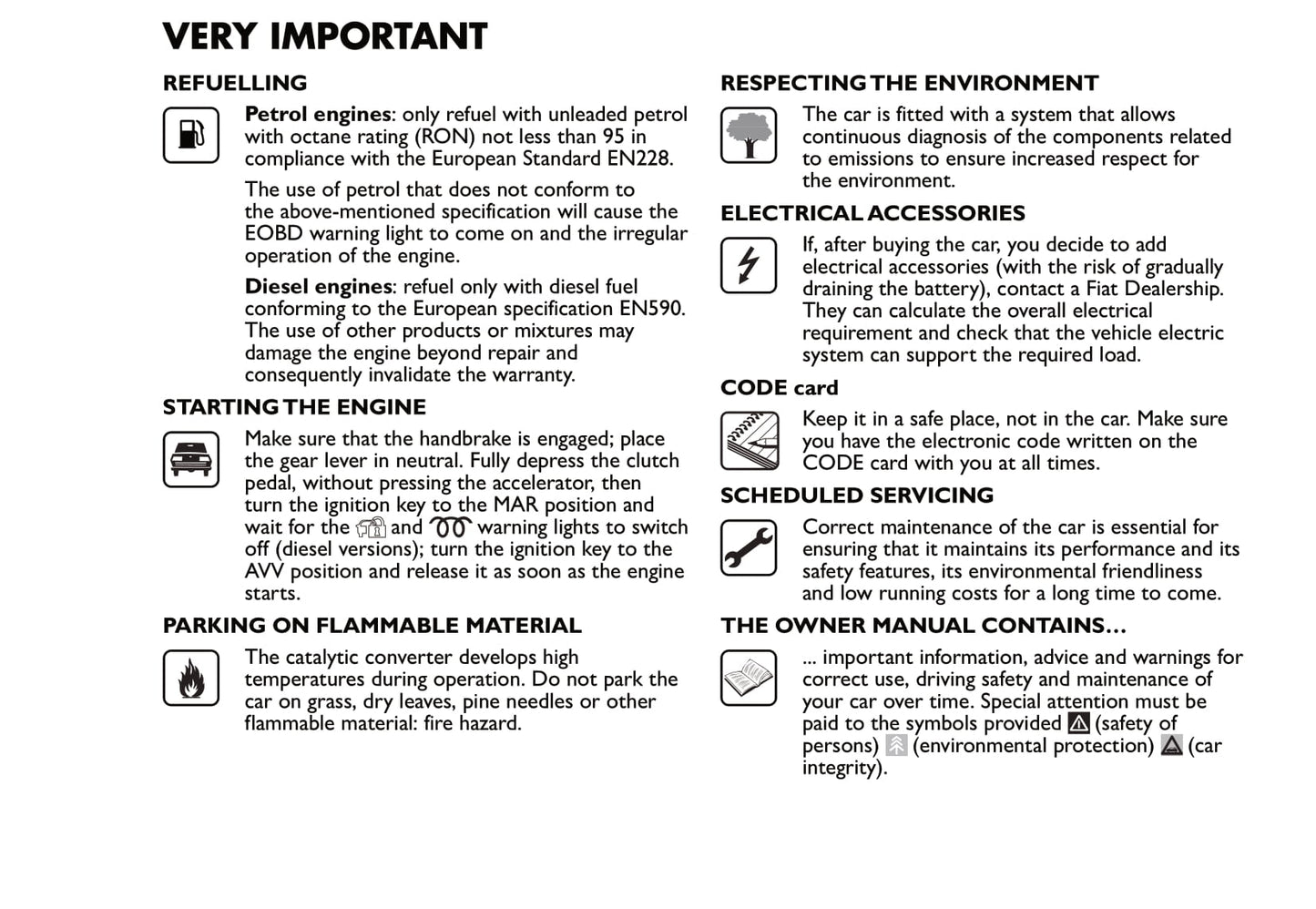 2012-2013 Fiat 500 Owner's Manual | English