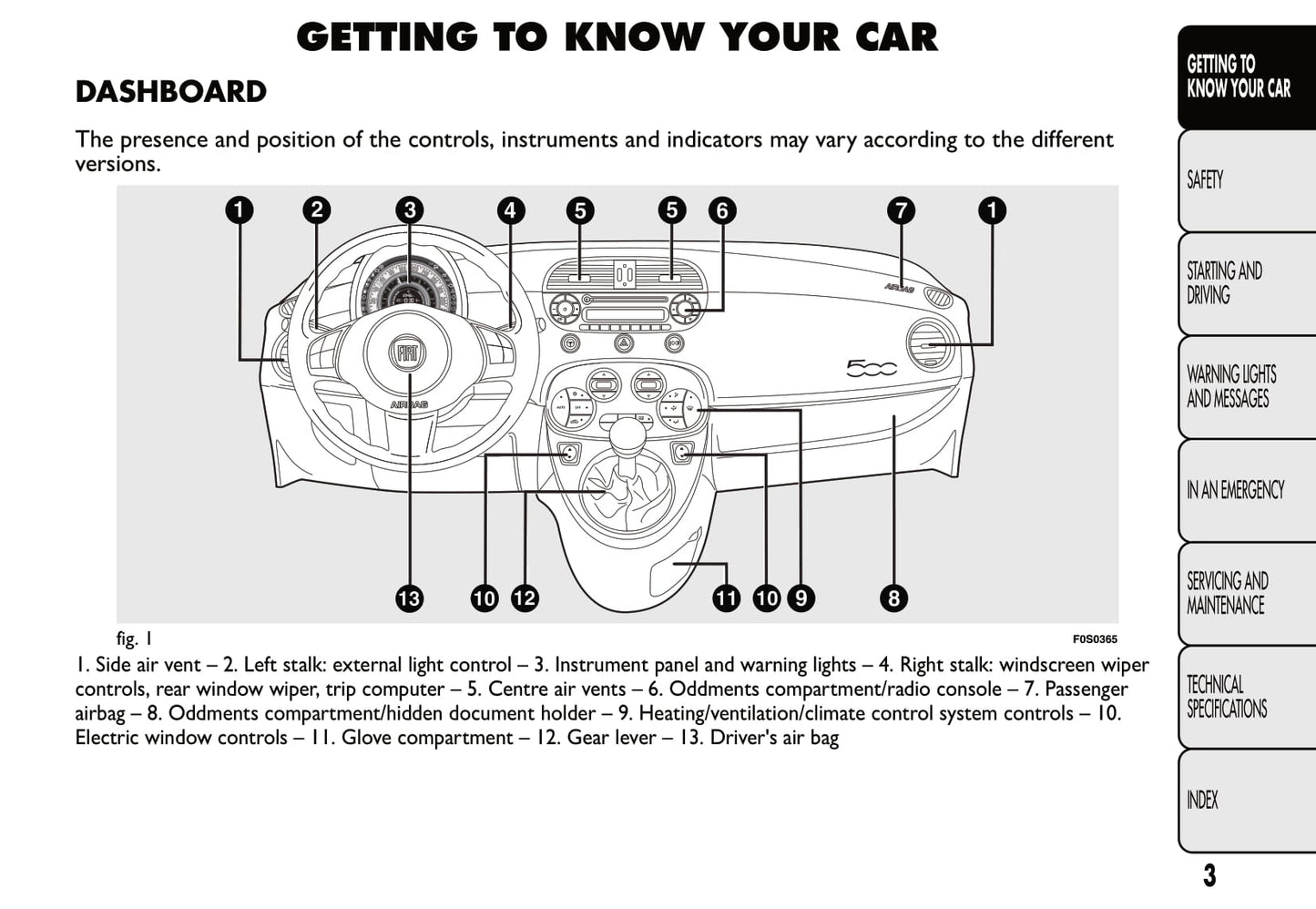 2012-2013 Fiat 500 Owner's Manual | English