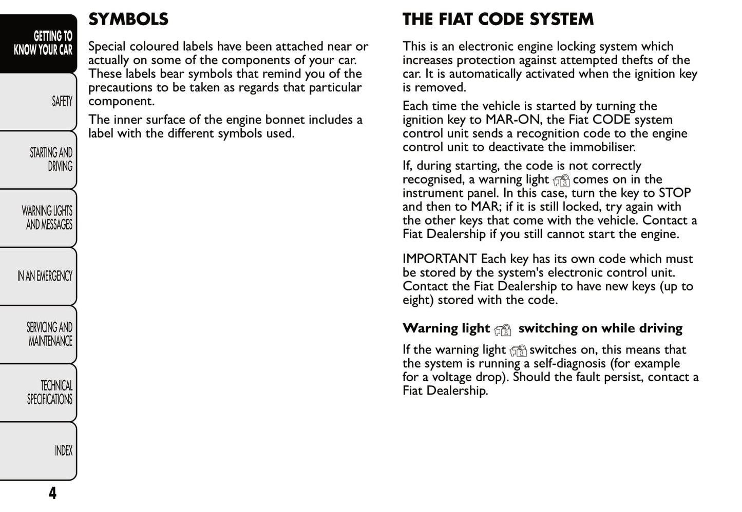2012-2013 Fiat 500 Owner's Manual | English
