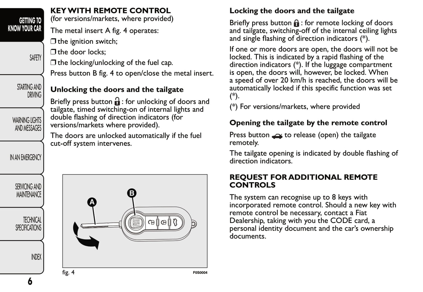 2012-2013 Fiat 500 Owner's Manual | English