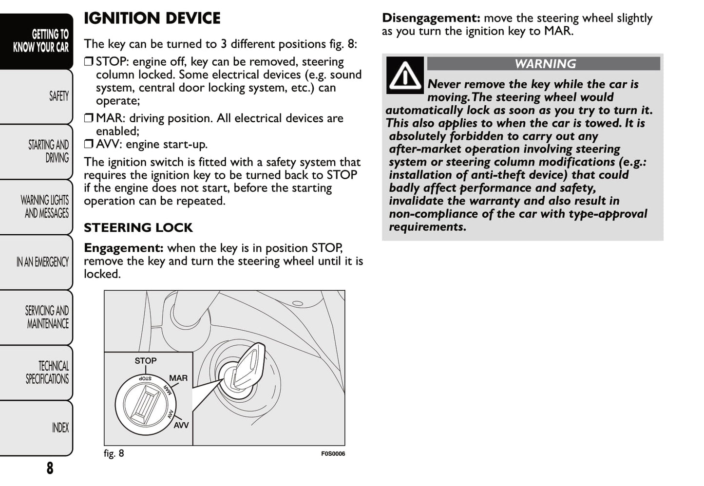 2012-2013 Fiat 500 Owner's Manual | English
