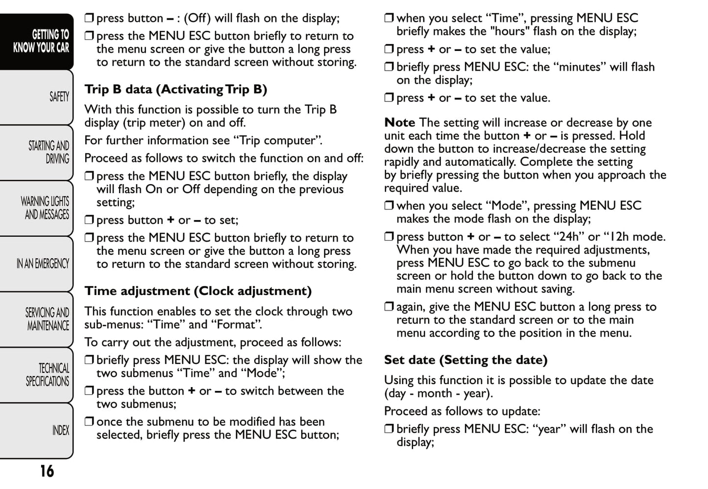 2012-2013 Fiat 500 Owner's Manual | English