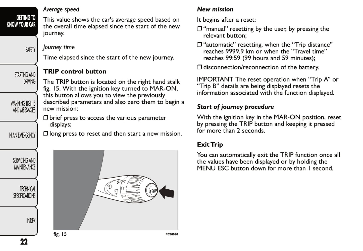 2012-2013 Fiat 500 Owner's Manual | English