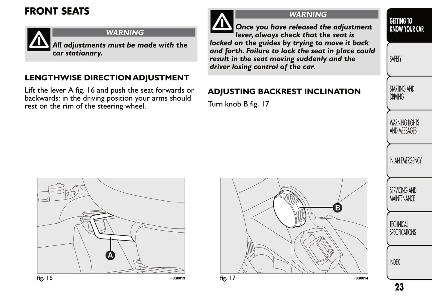 2012-2013 Fiat 500 Owner's Manual | English