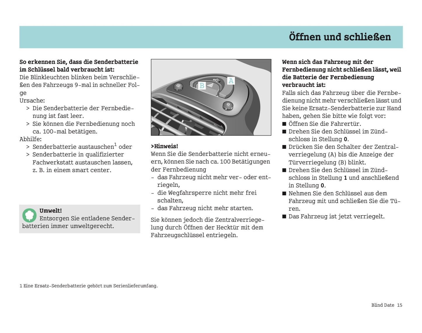 2004-2007 Smart Fortwo Manuel du propriétaire | Allemand