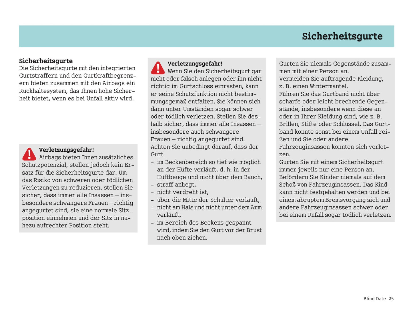 2004-2007 Smart Fortwo Manuel du propriétaire | Allemand