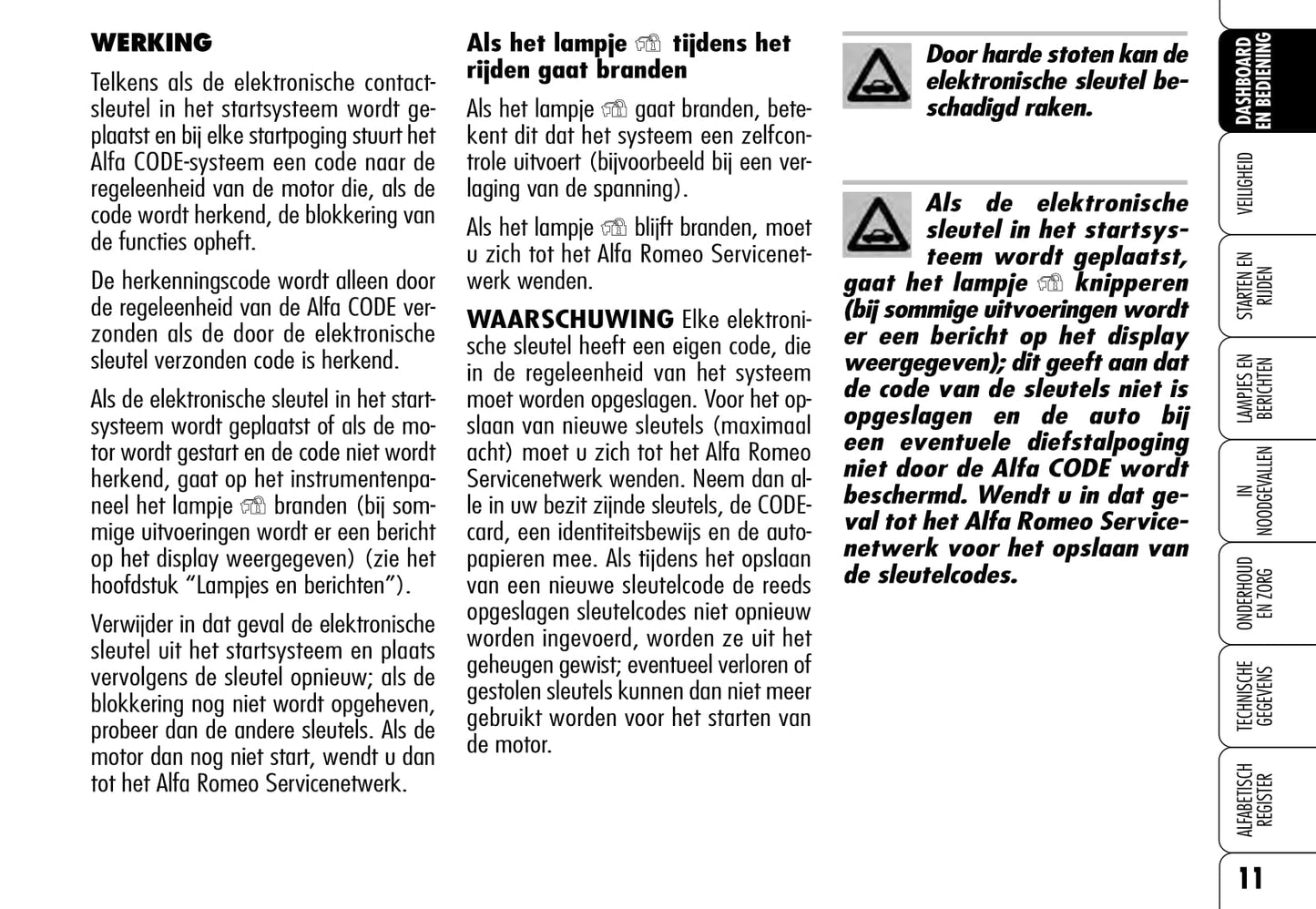 2005-2011 Alfa Romeo 159 Gebruikershandleiding | Nederlands