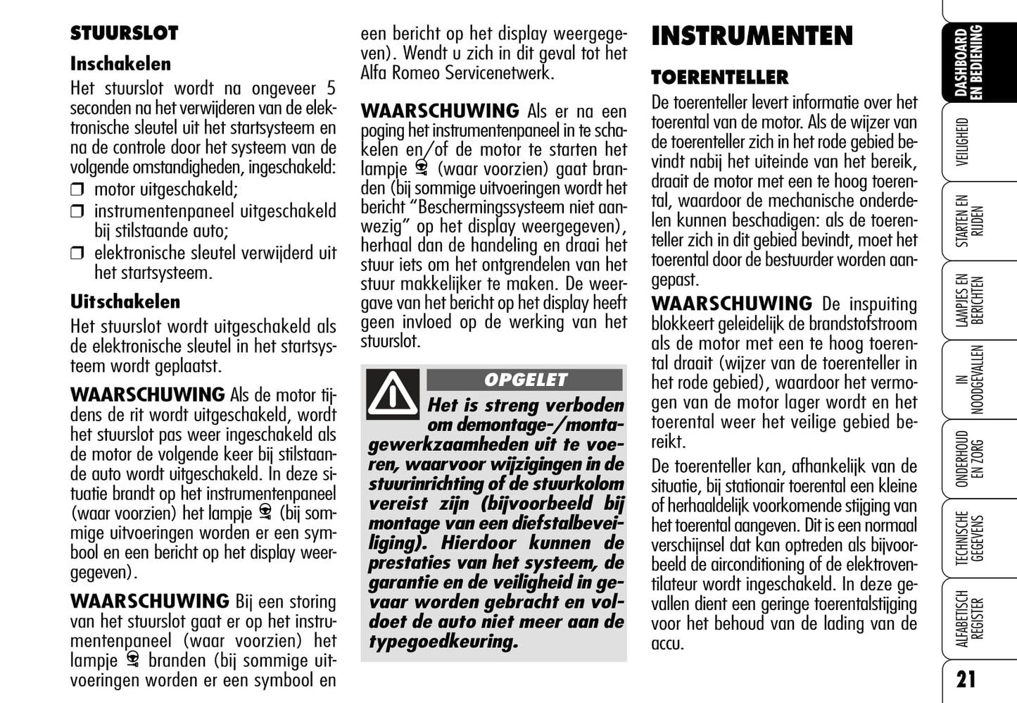 2005-2011 Alfa Romeo 159 Gebruikershandleiding | Nederlands