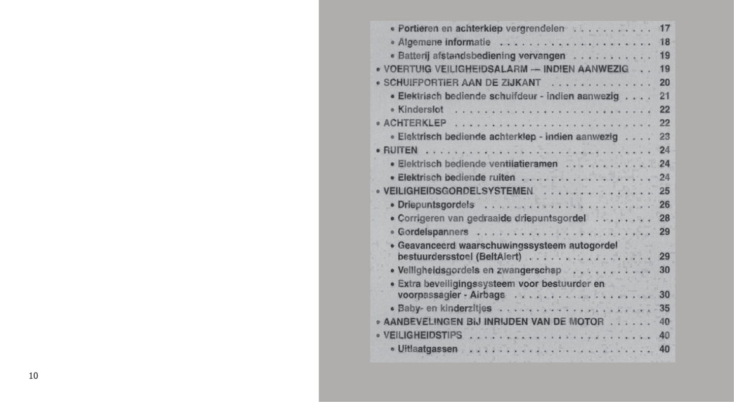 2001-2007 Chrysler Voyager Bedienungsanleitung | Niederländisch
