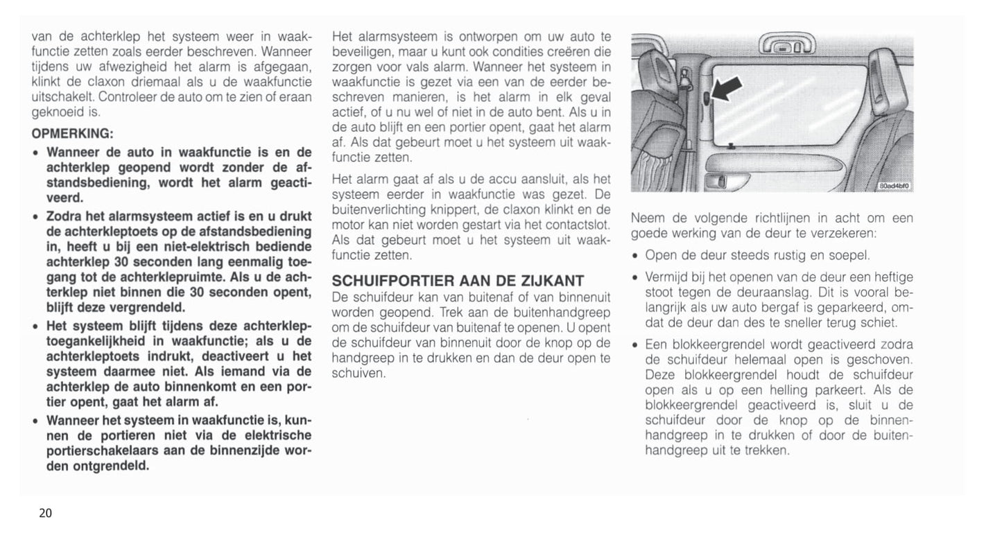 2001-2007 Chrysler Voyager Bedienungsanleitung | Niederländisch