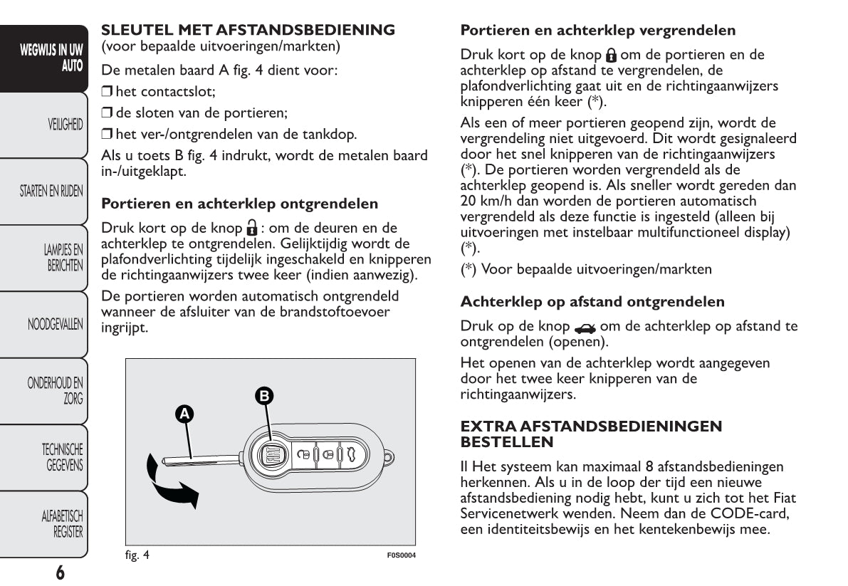 2012-2013 Fiat 500 Bedienungsanleitung | Niederländisch
