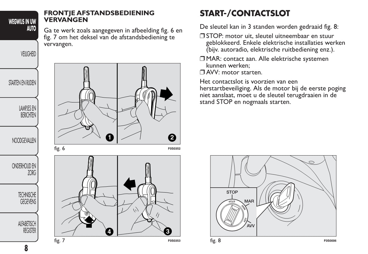 2012-2013 Fiat 500 Bedienungsanleitung | Niederländisch