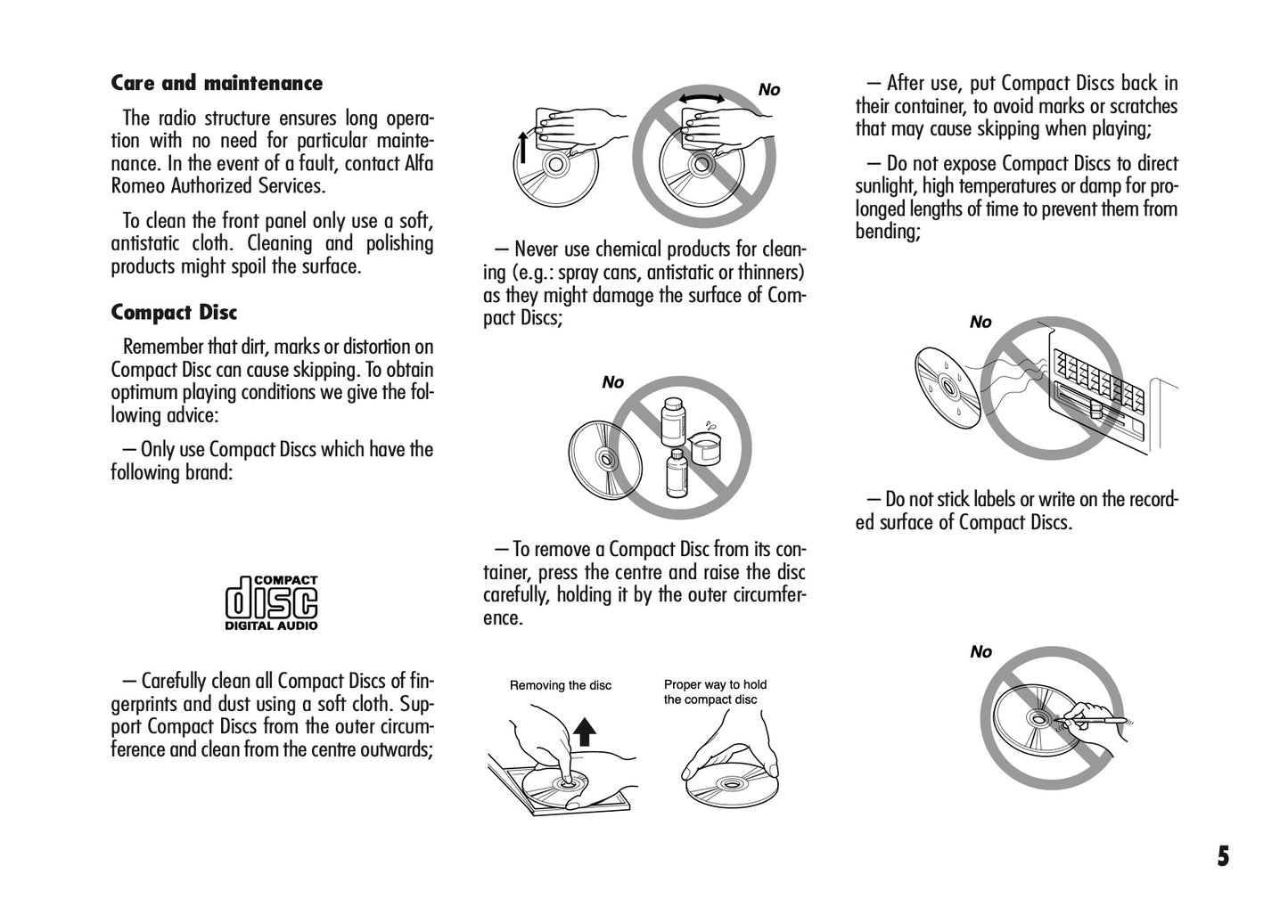 Alfa Romeo Brera Sound System Owner's Manual 2006 - 2011