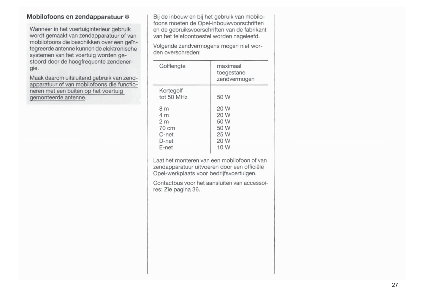 1998-2003 Opel Movano Gebruikershandleiding | Nederlands