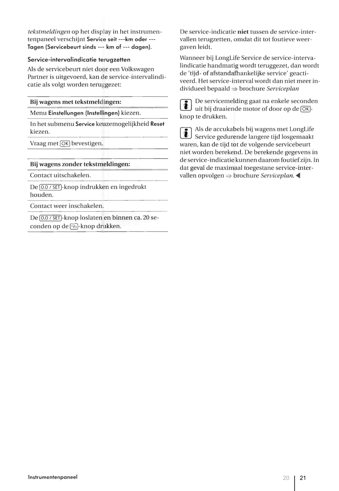 2007-2011 Volkswagen Tiguan Owner's Manual | Dutch