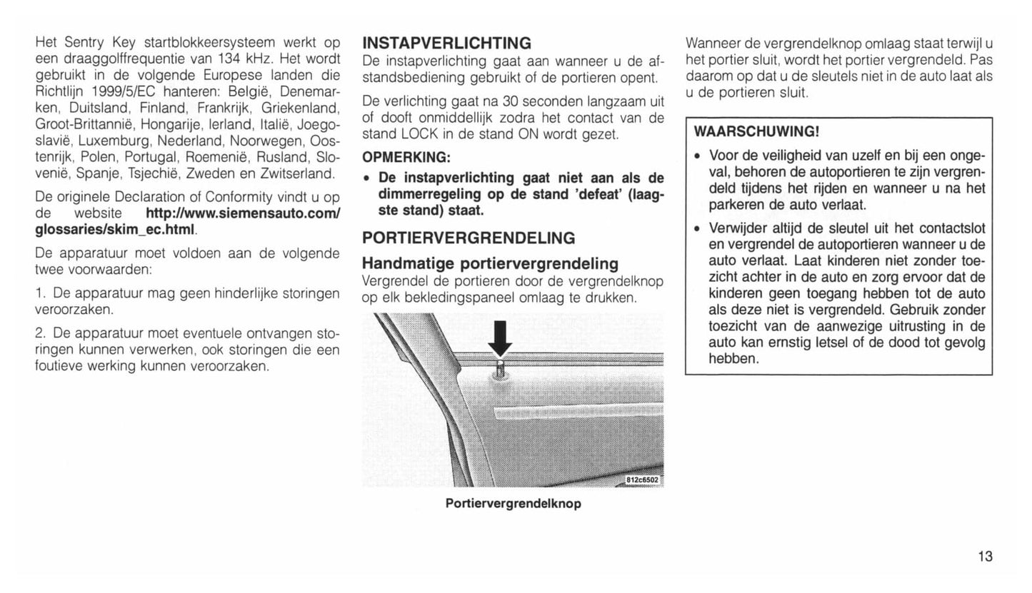 2004-2011 Chrysler 300C Bedienungsanleitung | Niederländisch
