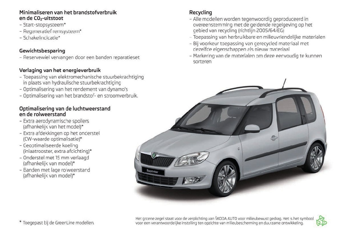 2012-2013 Skoda Roomster Gebruikershandleiding | Nederlands