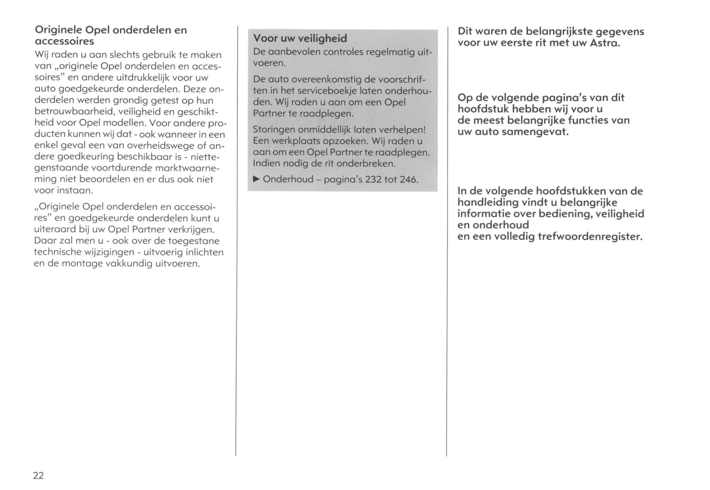 2000-2005 Opel Astra Gebruikershandleiding | Nederlands