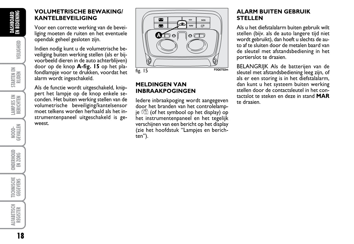 2008-2009 Fiat Bravo Owner's Manual | Dutch