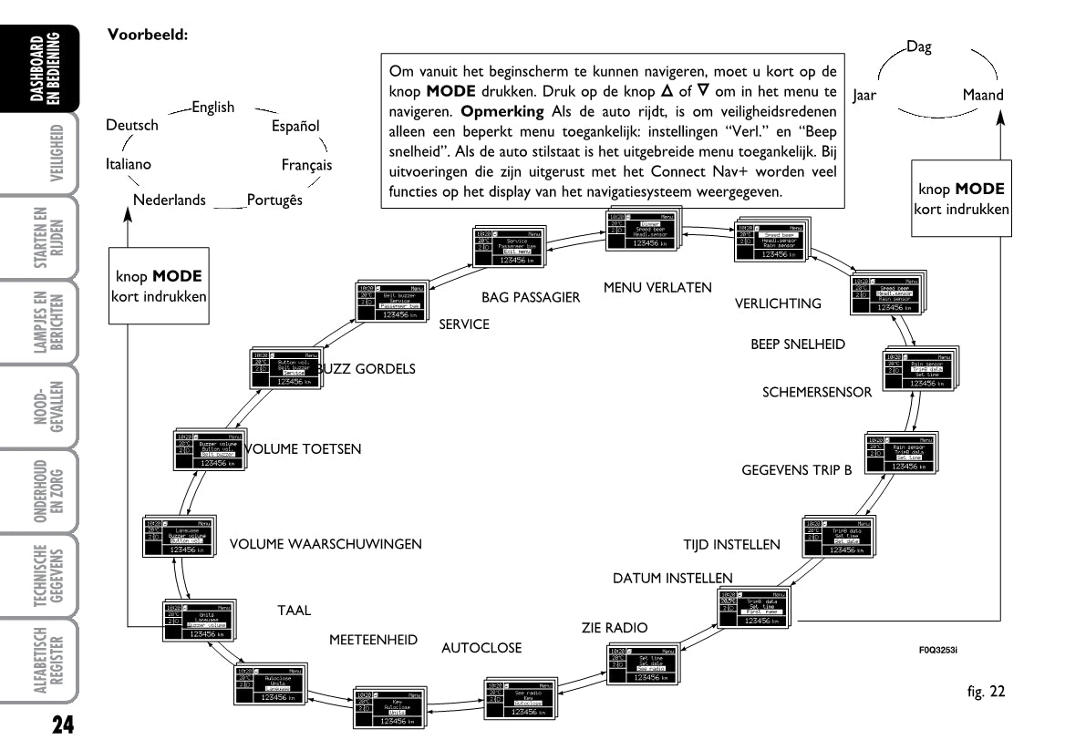 2008-2009 Fiat Bravo Owner's Manual | Dutch