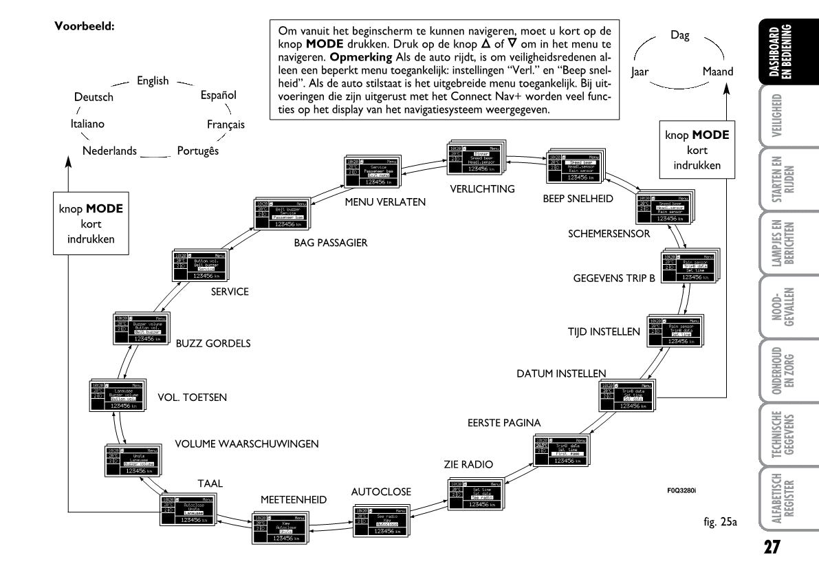 2008-2009 Fiat Bravo Owner's Manual | Dutch