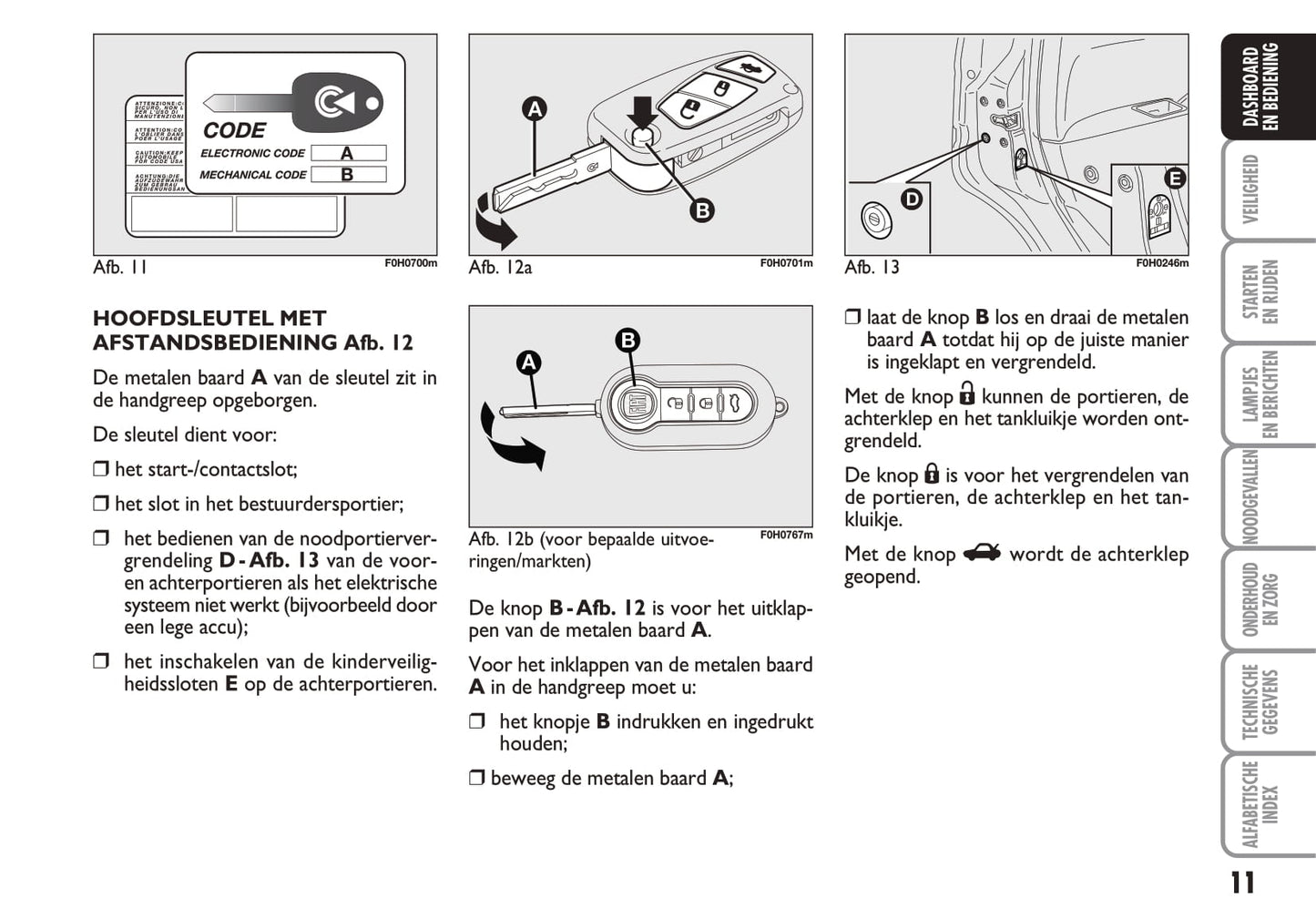 2010-2011 Fiat Idea Gebruikershandleiding | Nederlands