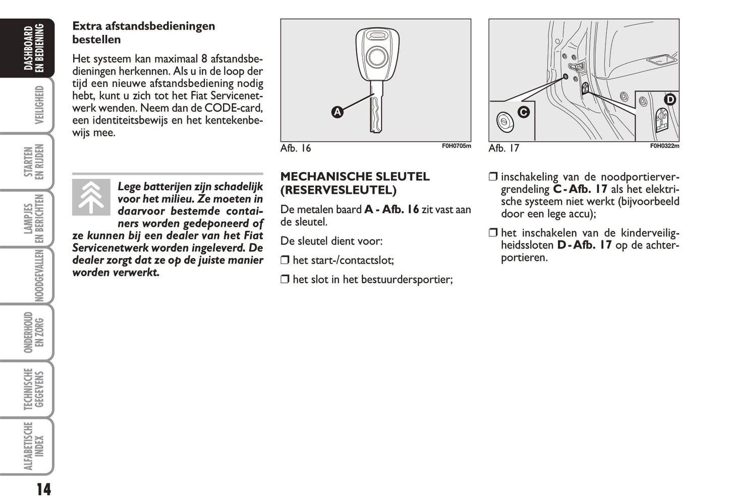 2010-2011 Fiat Idea Gebruikershandleiding | Nederlands