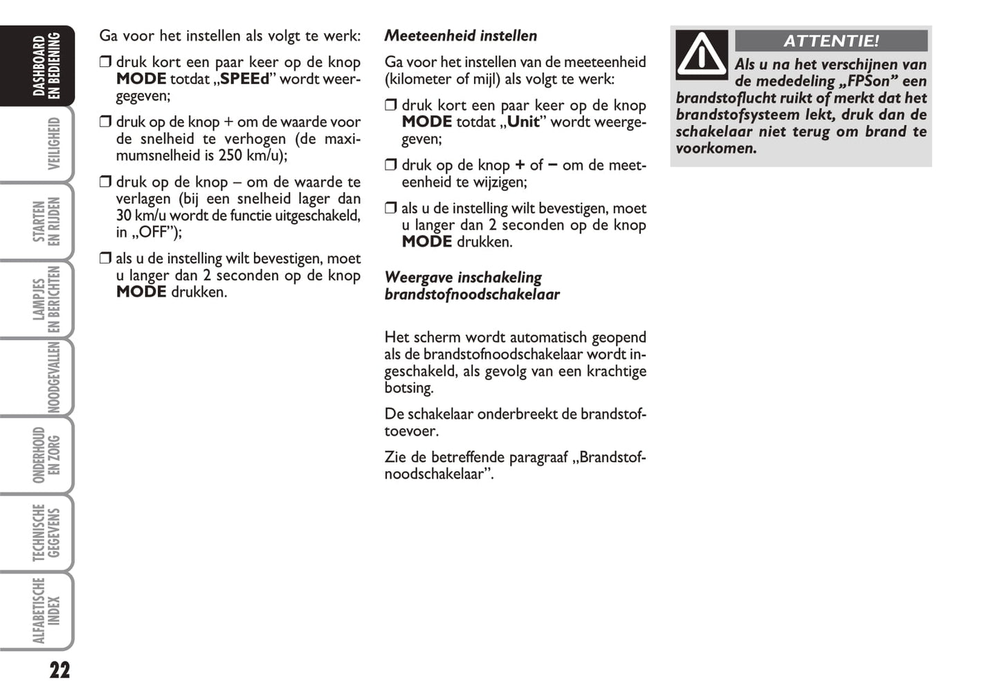 2010-2011 Fiat Idea Gebruikershandleiding | Nederlands