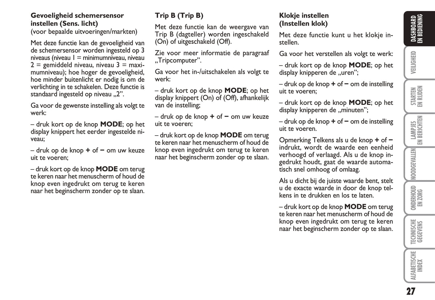 2010-2011 Fiat Idea Gebruikershandleiding | Nederlands