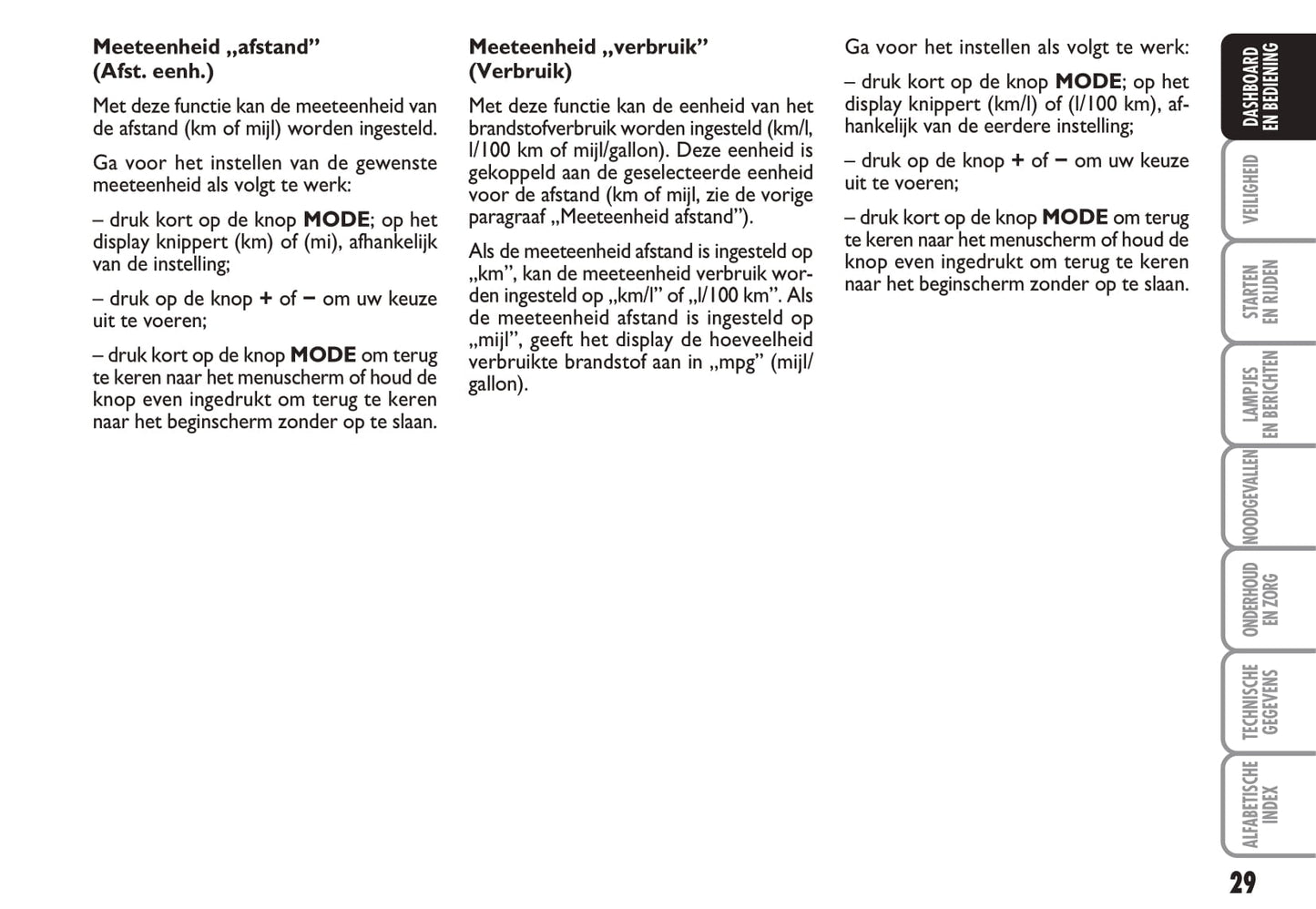 2010-2011 Fiat Idea Gebruikershandleiding | Nederlands