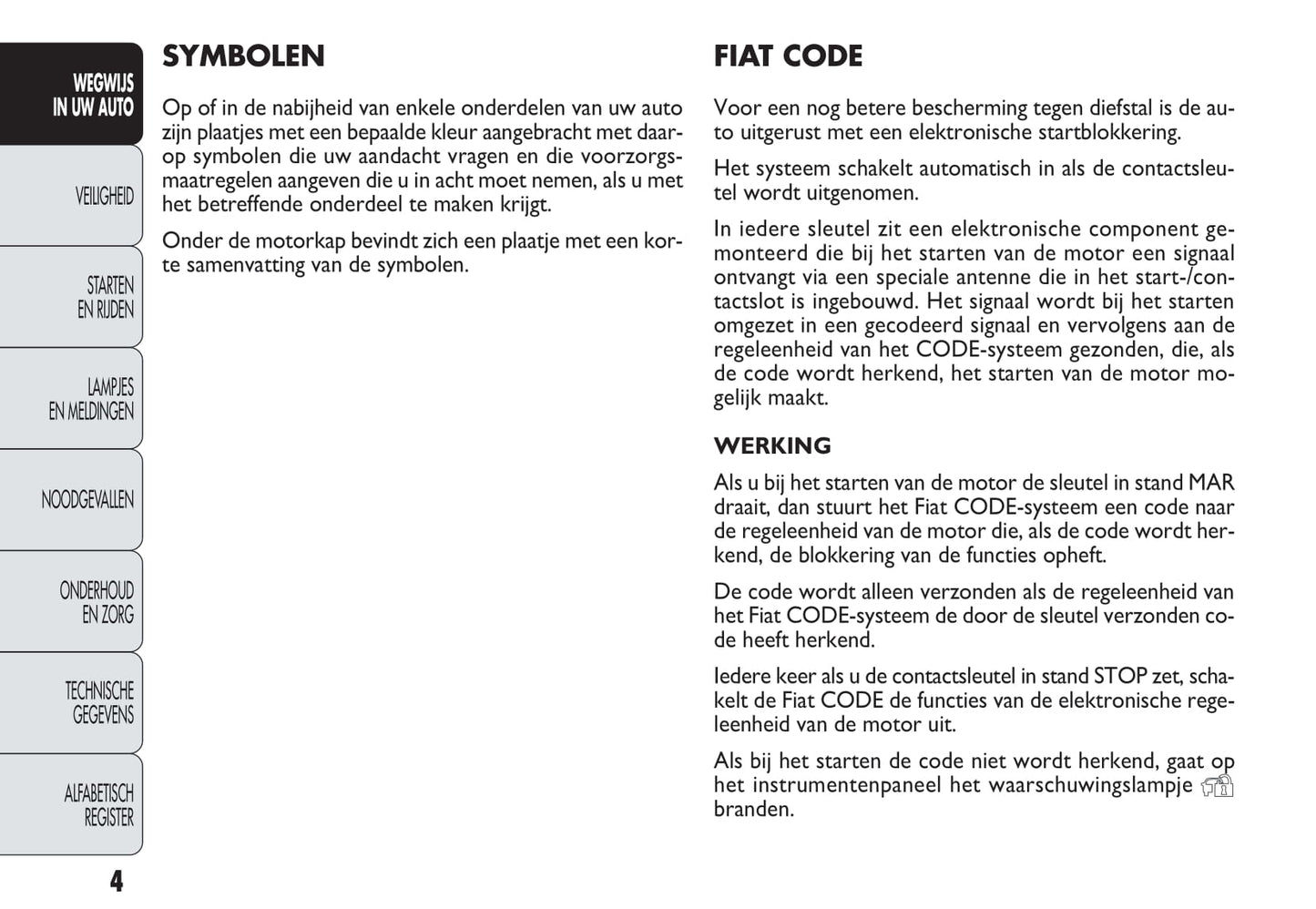 2013-2014 Fiat Doblò Owner's Manual | Dutch
