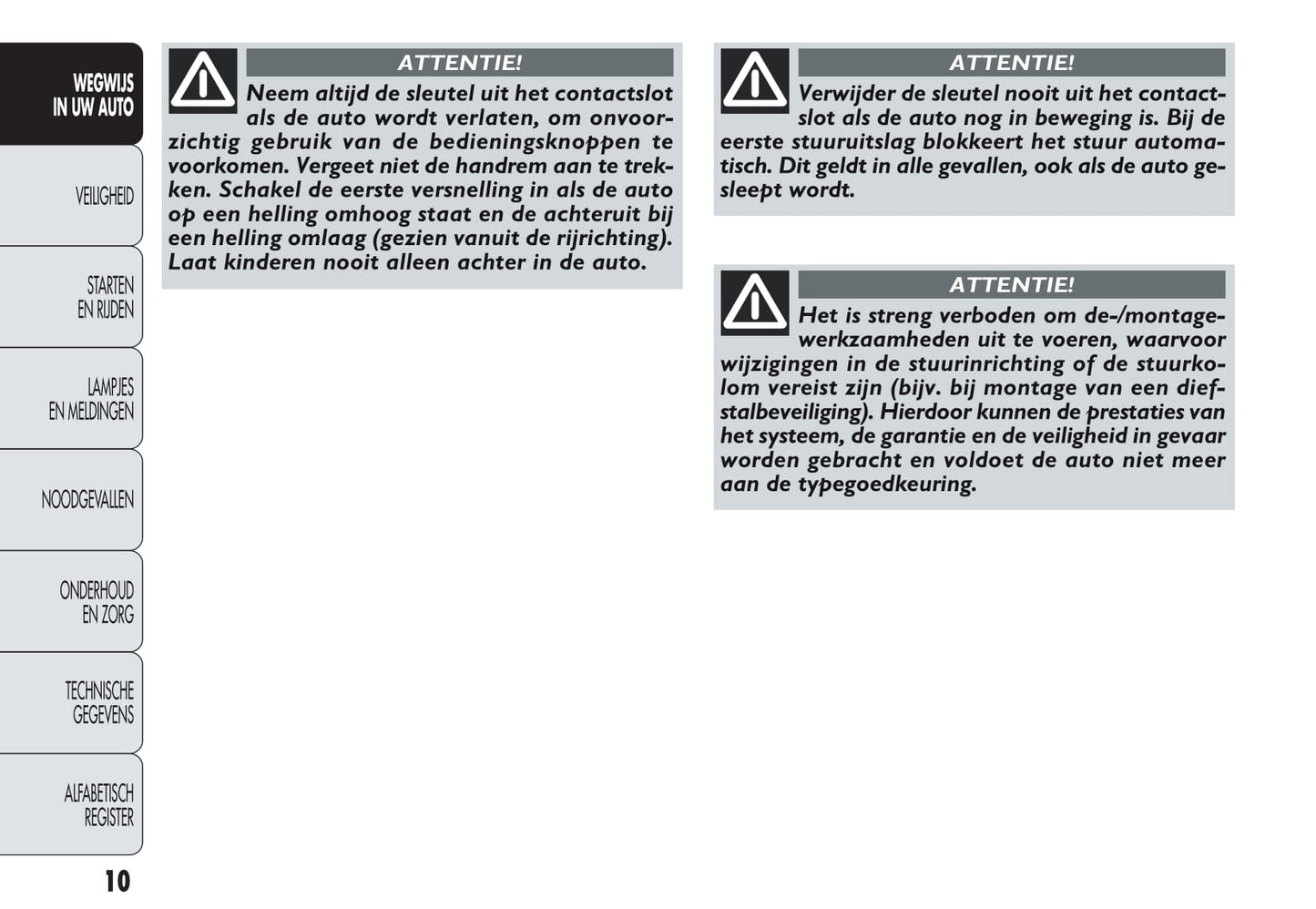 2013-2014 Fiat Doblò Owner's Manual | Dutch