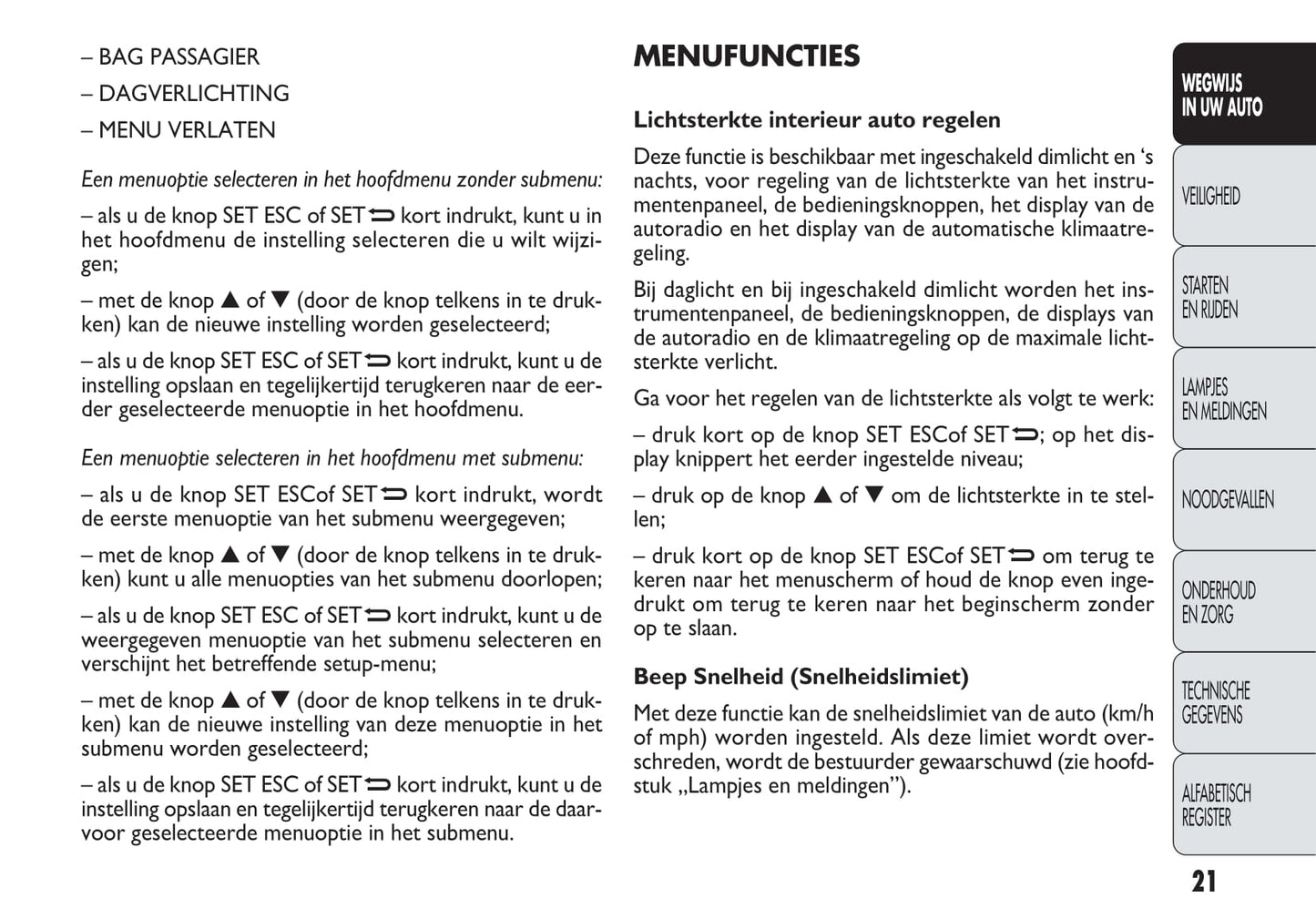 2013-2014 Fiat Doblò Owner's Manual | Dutch