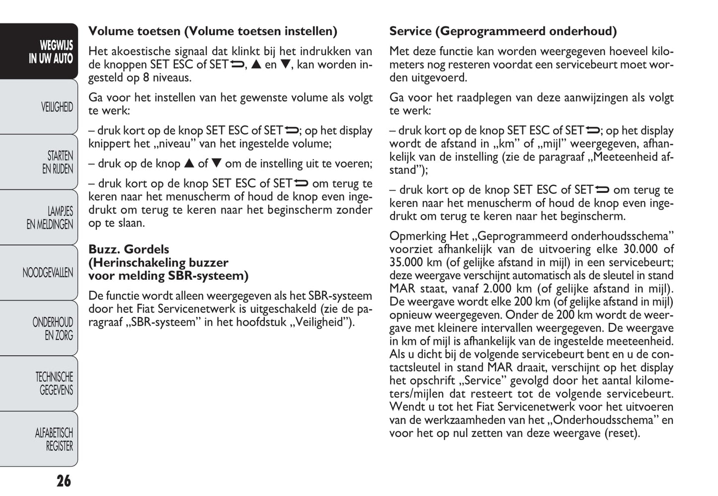 2013-2014 Fiat Doblò Owner's Manual | Dutch