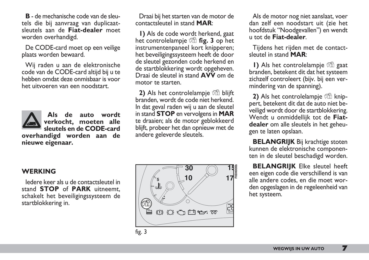 2001-2002 Fiat Ducato Owner's Manual | Dutch